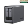 NASync DXP2800 NAS System 2-Bay Compacto Intel® N N100 8 GB DDR5 0 TB UGOS Pro Negro