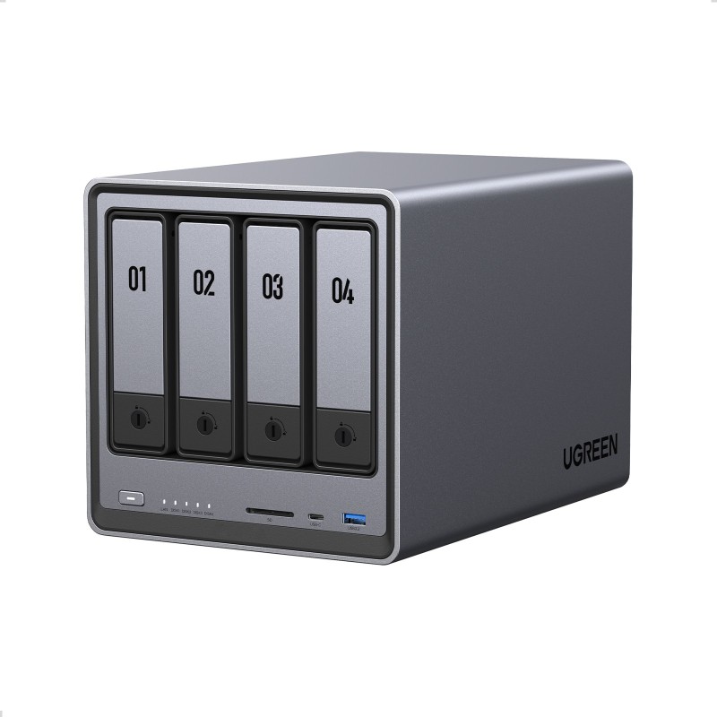 25372B servidor de almacenamiento NAS Compacto N100 8 GB DDR5 0 TB UGOS Pro Negro