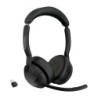 Evolve2 55 Auriculares Inalámbrico Diadema Oficina/Centro de llamadas USB Tipo C Bluetooth Base de carga
