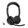 Evolve2 55 Auriculares Inalámbrico Diadema Oficina/Centro de llamadas USB Tipo C Bluetooth Base de carga