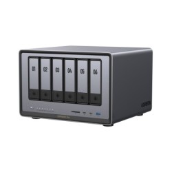 DXP6800 Pro NAS Escritorio Intel® Core™ i5 8 GB DDR5 Gris  Negro