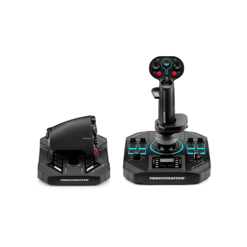 Sol-R 4 HOTAS Negro USB Joystick/Palanca de control lateral + cuadrante de aceleración Analógico/Digital PC