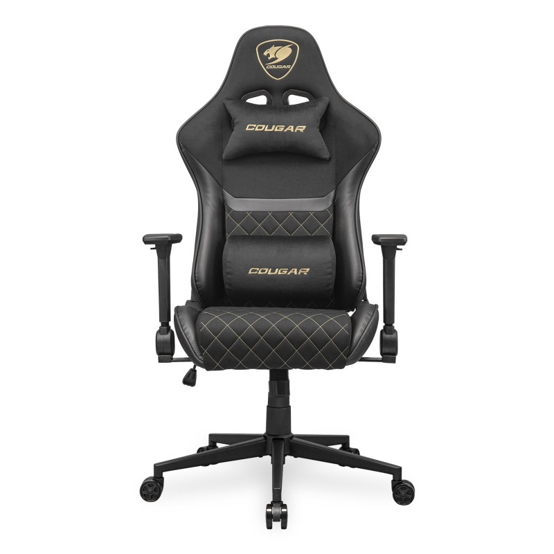CGR-A2F-GLB Silla para videojuegos universal Asiento acolchado tapizado Negro  Oro