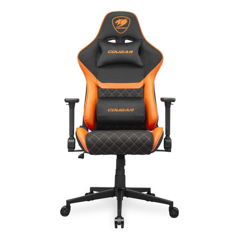 CGR-A2F Silla para videojuegos universal Asiento acolchado tapizado Negro  Naranja