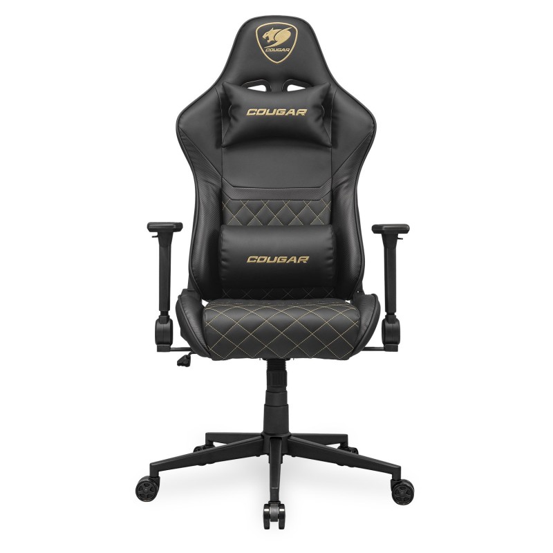 CGR-AO2-GLB Silla para videojuegos universal Asiento acolchado Negro  Oro