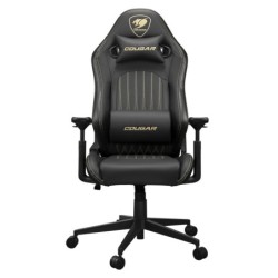 CGR-EXP-ROB Silla para videojuegos de PC Asiento acolchado tapizado Negro  Oro