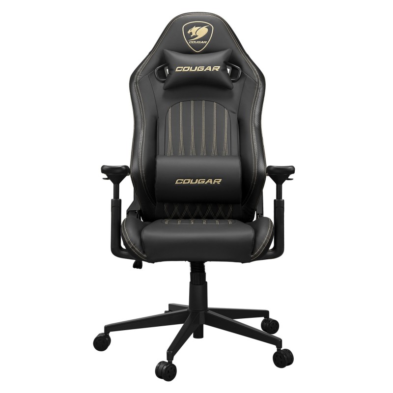CGR-EXP-ROB Silla para videojuegos de PC Asiento acolchado tapizado Negro  Oro