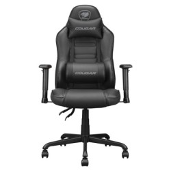 Fusion S Black Silla para videojuegos de PC Asiento acolchado Negro
