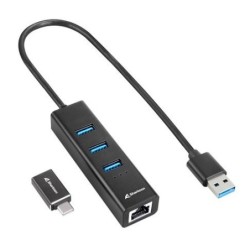 4044951037575 base para portátil y replicador de puertos Inalámbrico USB 3.2 Gen 1 (3.1 Gen 1) Type-C Negro