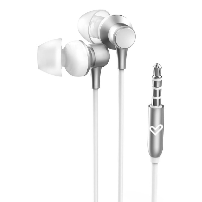 Metallized Auriculares Alámbrico Dentro de oído Llamadas/Música Plata  Blanco