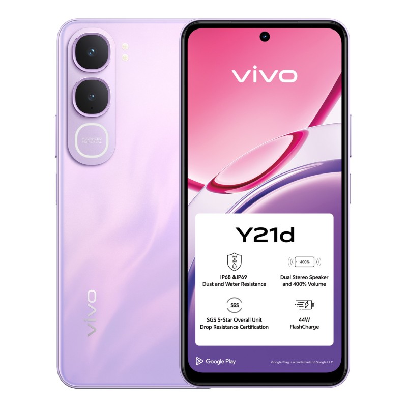 Y21d 17 cm (6.68") SIM doble Android 15 4G USB Tipo C 4 GB 128 GB 6500 mAh Púrpura