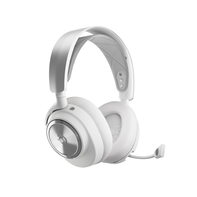 Arctis Nova Pro Wireless Auriculares Inalámbrico y alámbrico Diadema Juego Bluetooth Plata  Blanco