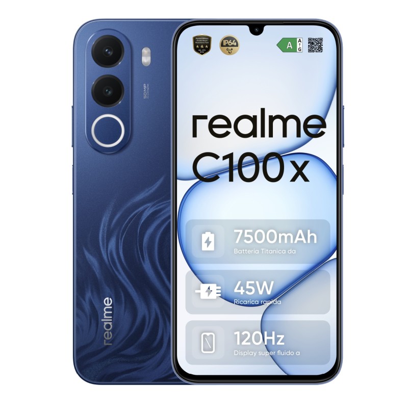 C100x 17 3 cm (6.8") Android 16.0 4G USB Tipo C 4 GB 256 GB 7500 mAh Azul