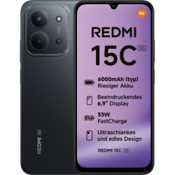 Redmi 15C 17 5 cm (6.9") 5G USB Tipo C 4 GB 128 GB 6000 mAh Negro