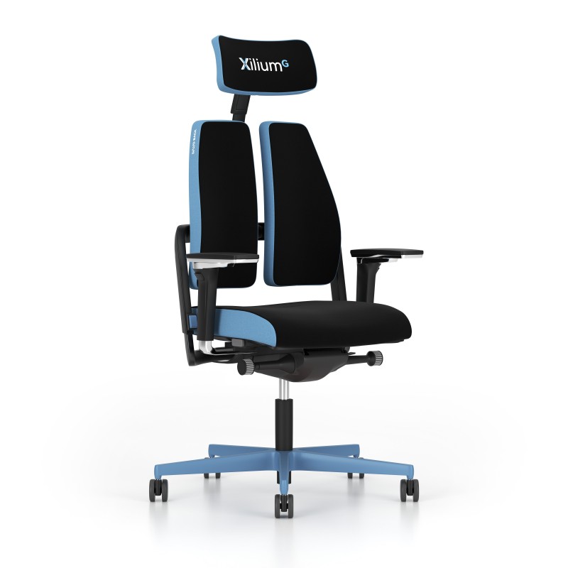 Silla Xilium G Duo traslak X-move azul brazo XD cabecero 2D