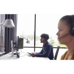 Auriculares binaurales Poly EncorePro 320 con desconexión rápida TAA