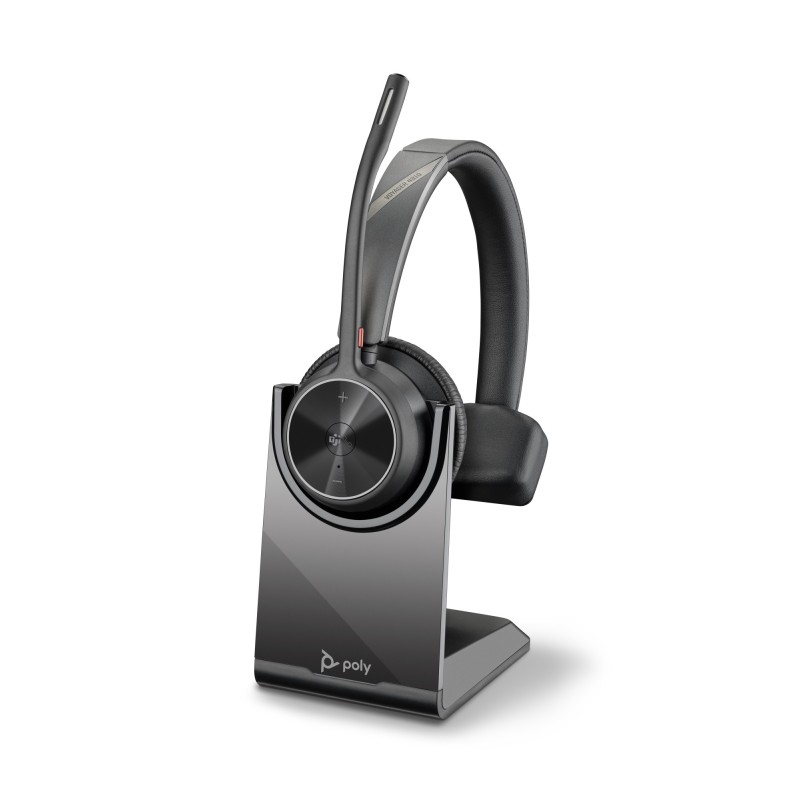 Auriculares Poly Voyager 4310-M USB-C con certificación para Microsoft Teams + llave BT700 + soporte de carga