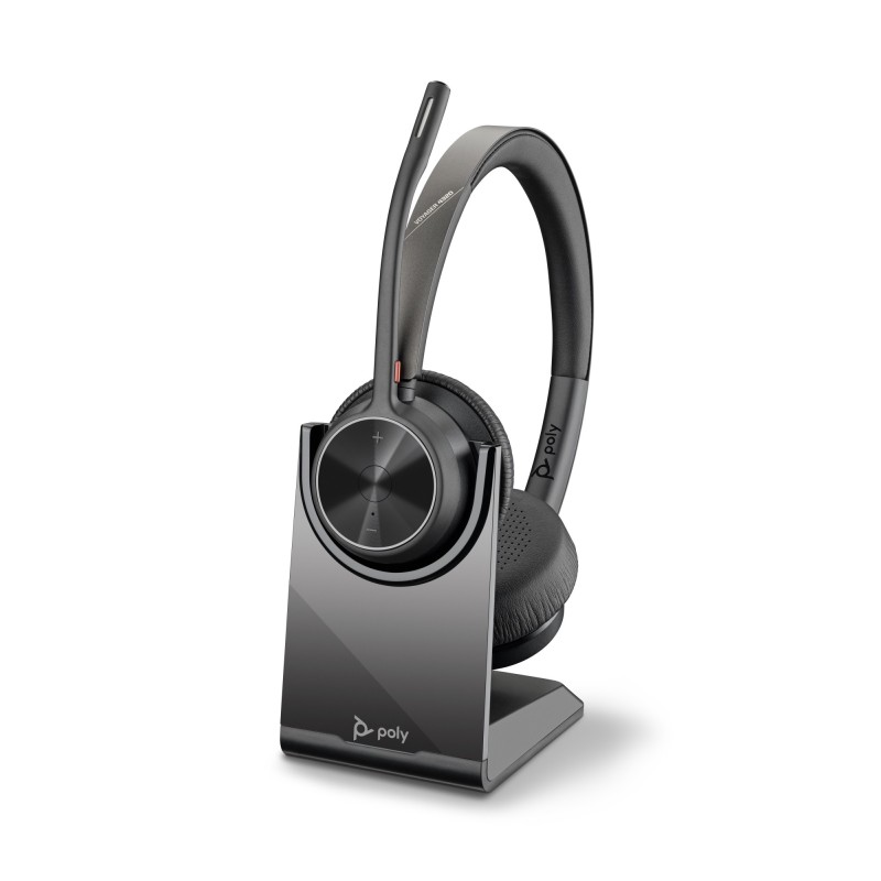 Auriculares Poly Voyager 4320 USB-C + adaptador BT700 + soporte de carga