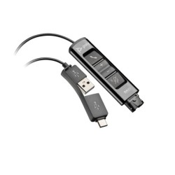 Adaptador negro Poly DA85 USB a QD compatible con TAA