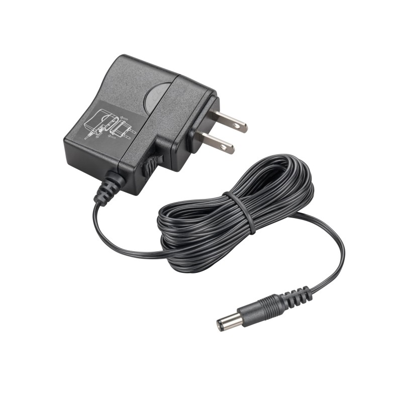 Fuente de alimentación de CA universal Poly Savi Office con enchufe recto -9 V 500 mA