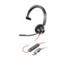 Auriculares monoaurales Poly Blackwire 3310 con certificación Microsoft Teams USB-C + Adaptador USB-C/A