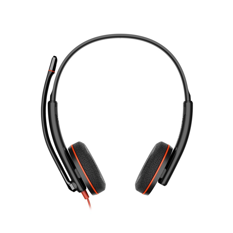 Auriculares Poly Blackwire 3220 estéreo USB-C + adaptador USB-C/A (paquete)