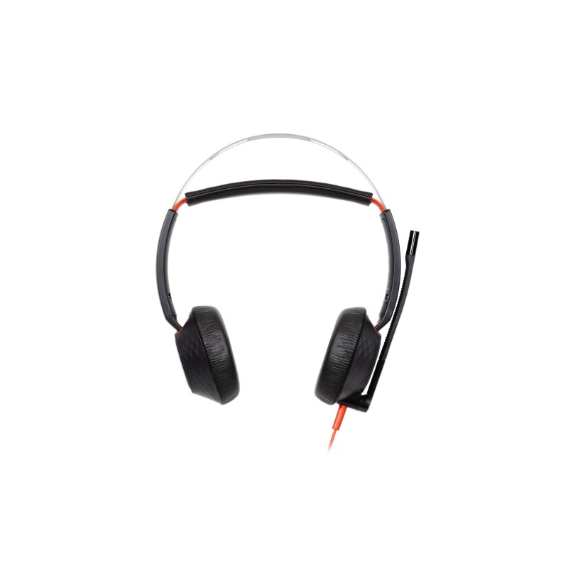 Auriculares Poly Blackwire 5220 estéreo USB-C + conector de 3 5 mm + adaptador USB-C/A (paquete)