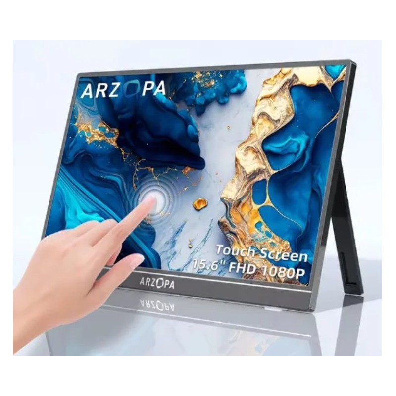 A1T pantalla para PC 39 6 cm (15.6") 1920 x 1080 Pixeles Full HD LCD Pantalla táctil Gris