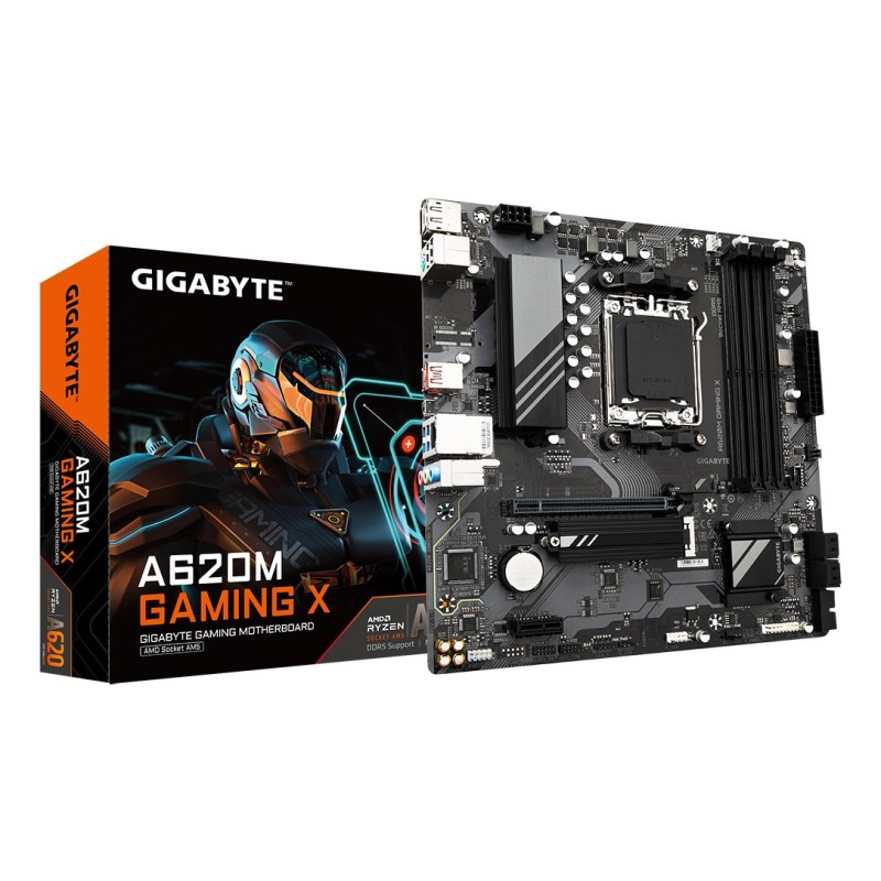 A620M GAMING X Placa base - Soporta CPUs AMD Ryzen 8000  VRM digital de 8+2+1 fases  hasta 8000MHz DDR5 (OC)  1xPCIe 4.0 M.2 
