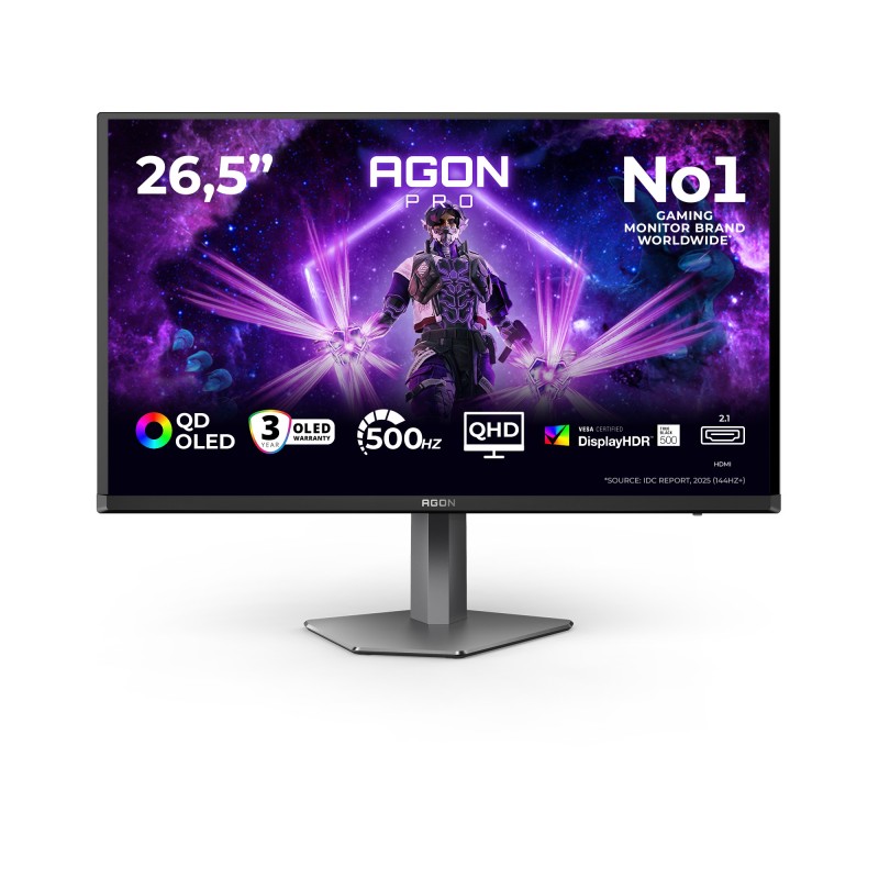 AGON PRO AG276QKD2 pantalla para PC 67 3 cm (26.5") 2560 x 1440 Pixeles Quad HD QD-OLED Negro  Gris