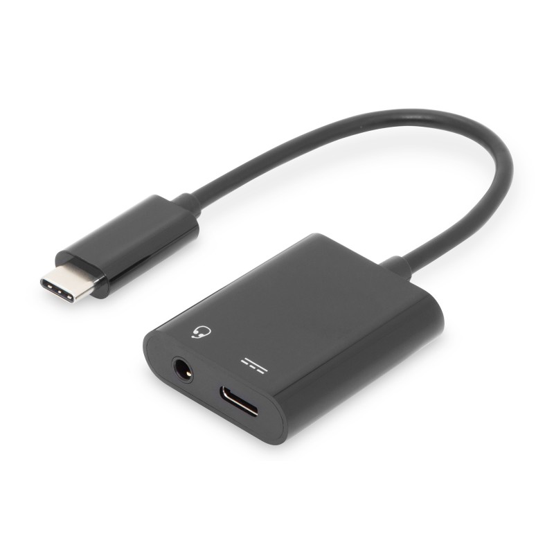 Adaptador / convertidor USB-C  USB-C a USB-C + conector de 3 5 mm