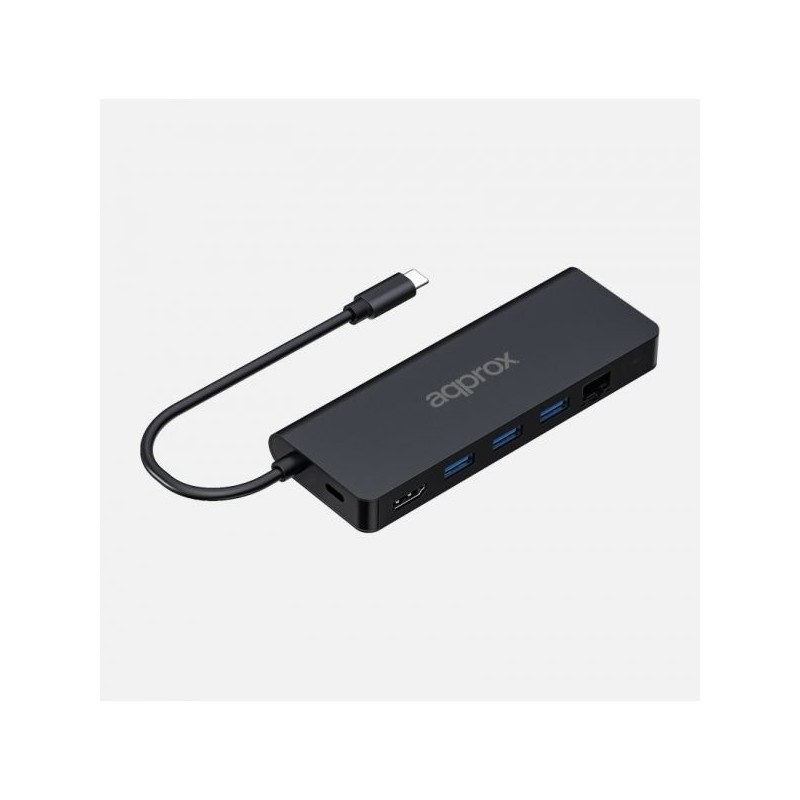 APPC53 base para portátil y replicador de puertos USB 3.2 Gen 1 (3.1 Gen 1) Type-C Negro