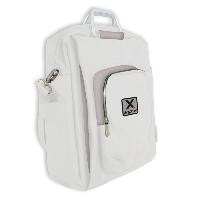 appNBST15x maletines para portátil 39 6 cm (15.6") Mochila bandolera Gris  Blanco