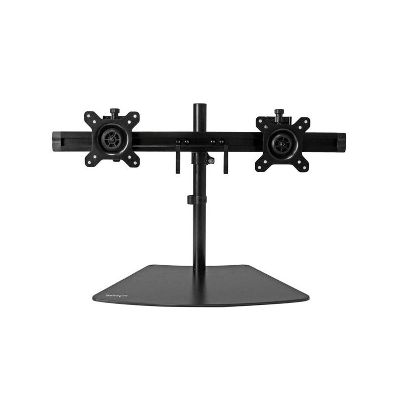 Soporte para Dos Monitores hasta 24" (8Kg) - Horizontal - Negro