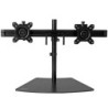 Soporte para Dos Monitores hasta 24" (8Kg) - Horizontal - Negro