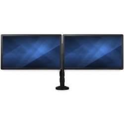 Brazo para Escritorio de Dos Monitores hasta 27" (8Kg) - con Barra Horizontal - Soporte de Mordaza/Ojal para Escritorio