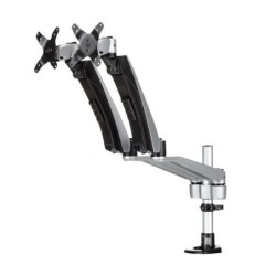 Soporte para Dos Monitores con Brazos Móviles para Panatallas hasta 30" (9Kg) - Apilable