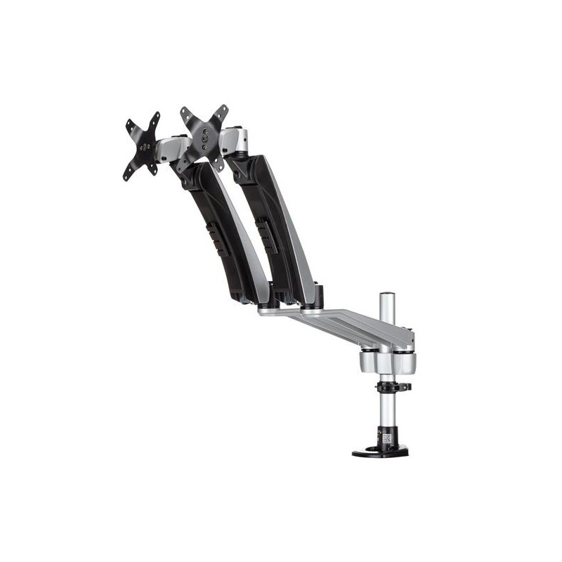 Soporte para Dos Monitores con Brazos Móviles para Panatallas hasta 30" (9Kg) - Apilable