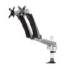 Soporte para Dos Monitores con Brazos Móviles para Panatallas hasta 30" (9Kg) - Apilable