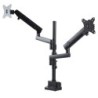 Brazo de Escritorio para Dos Pantallas - Brazo Articulado para Monitor - Soporte VESA para 2 Monitores hasta 32" (8kg) - Ajus