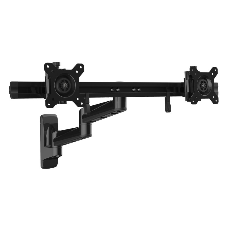 Brazo para Dos Monitores de Instalación en Pared - Soporte Ergonómico Articulado VESA 2 Monitores de 24" (5Kg) Barra Transver