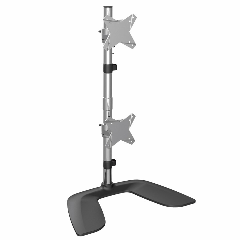Soporte VESA Vertical para 2 Monitores - Base Ergonómica de Sobremesa para 2 Monitores VESA Apilados - de Altura Ajustable - 