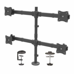 Brazo de Escritorio para 4 Monitores 2x2 de hasta 27" (8Kg) con Montaje VESA- Soporte Ergonómico con Mástil  Articulado y Alt