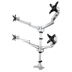 Brazo Soporte VESA de Escritorio para 4 Monitores Articulado Ergonómico de Ajuste de Altura para 4 Monitores 2x2 de hasta 30"