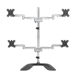 Base Soporte de Escritorio para 4 Monitores de hasta 32" (8Kg) - Articulado - En Acero y Aluminio