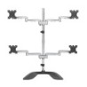 Base Soporte de Escritorio para 4 Monitores de hasta 32" (8Kg) - Articulado - En Acero y Aluminio
