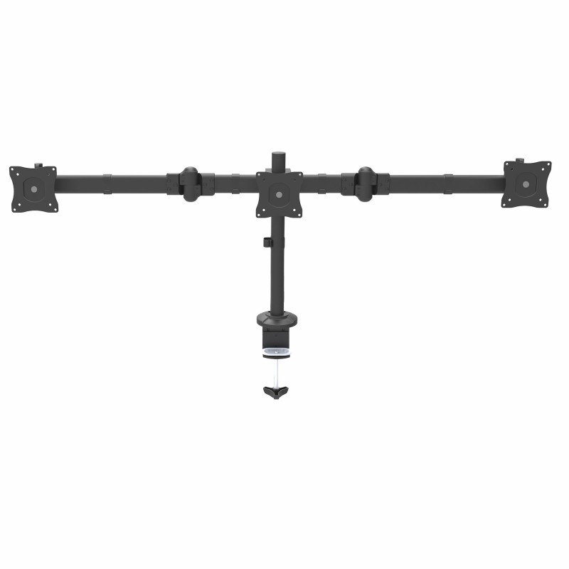 Brazo para 3 Monitores de Montaje en Escritorio - Soporte VESA Ergonómico para 3 Monitores de hasta 27" (8Kg) - Mástil Articu