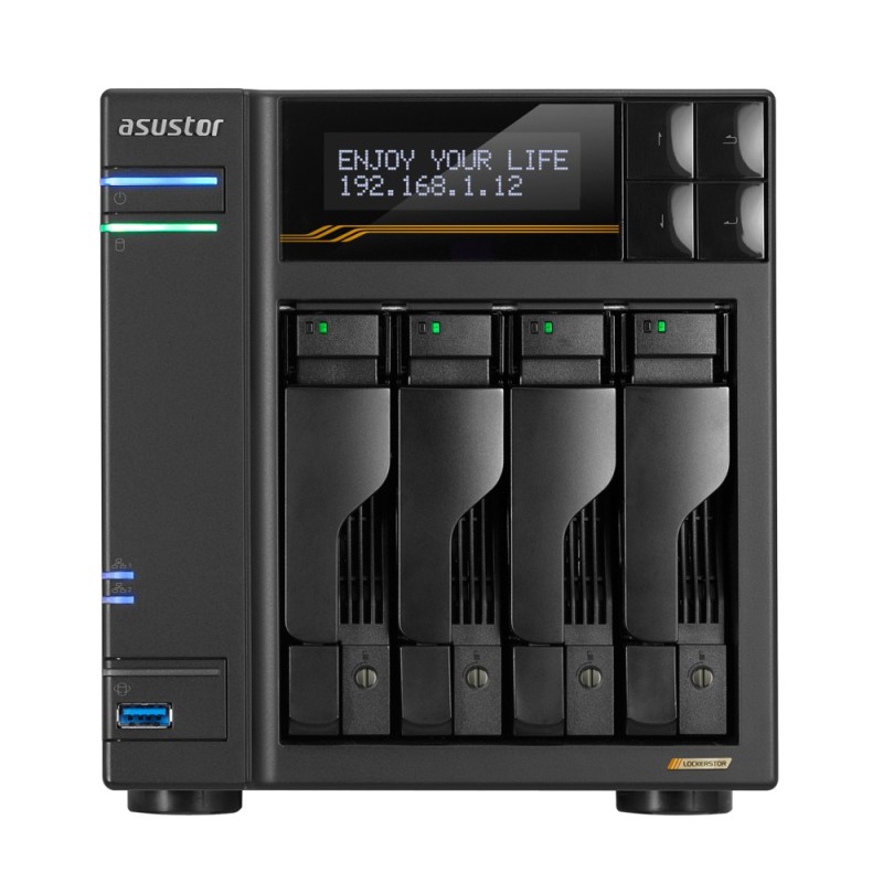 LOCKERSTOR 4 Gen3 NAS Escritorio AMD Ryzen V3C14 16 GB DDR5 ADM Negro