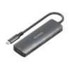 USB-C Dock 6 en 1  USB-C A  1x HDMI  2x USB-A  1x USB-C PD 100W  1x SD  1x MicroSD  Gris  15cm