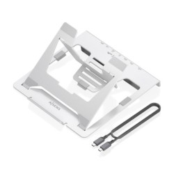 Soporte de Sobremesa Ajustable para Portatil / Tablet con USB-C Docking 7 en 1  Gris